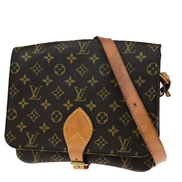 LOUIS VUITTON Cartouchiere GM Shoulder Bag Monogram Leather Brown M51252 80ED793 - Picture 1 of 16